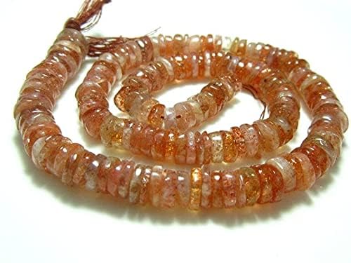 Sunstone smooth wheels de 6mm pour création de bijoux avec ce fil de 35cm