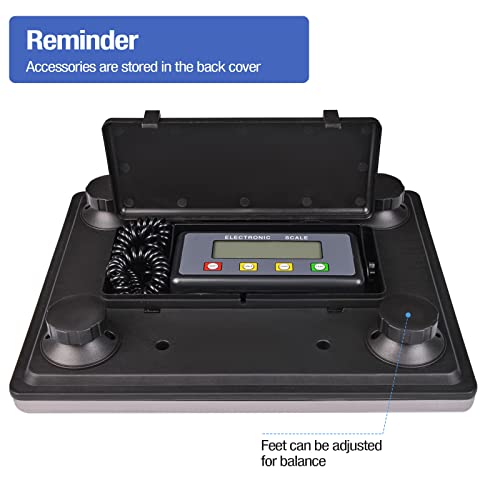 Large 440Lbs Heavy Duty Shipping Scale,𝟏𝟓.𝟑"*𝟏𝟏.𝟖" Platform Digital Metal Industry Shipping Postal Scale For Weighing Luggage Floor Package Shipping Mailing #TOP5