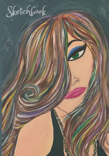 Sketchbook: Unlined Notebook For Sketching Or Writing~Pretty Rainbow Gypsy Goddess~ Unique Original Artwork Cover