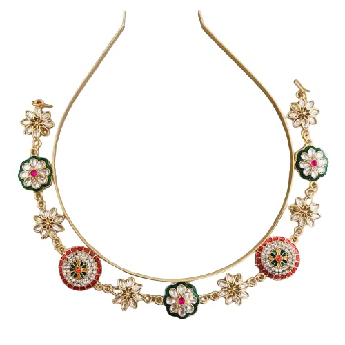 Sattyaki TraditionRajasthani Gold Plated Hair Band/Hair Jewellery/Head Jewellery/Hair Pain/Hair Accessory Bridal Style 2 Hair Band Sheeshphool Matha Patti for Women and Girls. (B0BZYZ78VD) Amazon Price History, Amazon Price Tracker