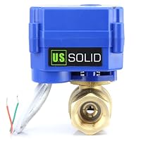 U.S. Solid 1" Motorkugelhahn Messing 2 Wege DN25 Elektrische Zonenventil, 9-24V AC/DC, 2 Drähte, Automatische Rückkehr NC - 25 Stück – Ansicht 2