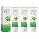 Beruhigendes Aloe Vera Gel, Natürliches Feuchtigkeitsspendend Aloe Vera Gel, Pflegende für Trockene Haut, Kühlend und Wohltuend für Gesicht und Körper, Hautpflege für alle Hauttypen (3Pc)