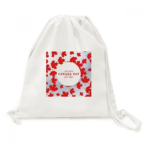 Sac à cordon feuille d'érable 1867, cadeau souvenir idéal pour voyageurs