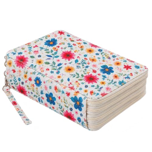 Image of 216 Slots Colored Pencil Case Organizer, 4 Layer Bag