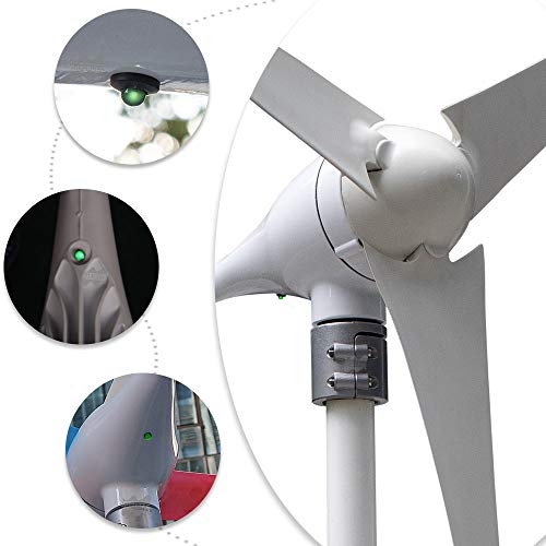 Marsrock Wind Turbine Generator Kit 400W 24V with 3 Blade, Wind Generator Kit with Charge Controller, Wind Power generator for Marine, RV, Home, Windmill Generator Suit for Hybrid Solar Wind System