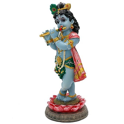 Estatua de Lord Krishna Hindú de 8.3 pulgadas miniatura 5