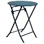 Table De Jardin Pliante Carrée Greensboro Pétrole Hespéride - 2 Places - Acier Époxy Antirouille