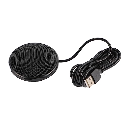 SHINEOFI 360 Conférence Téléphonique Micro USB Microphone De Salle De Conférence USB Microphone De Conférence Téléphonique Micro De Salle De Conférence Black étal Et Plastique