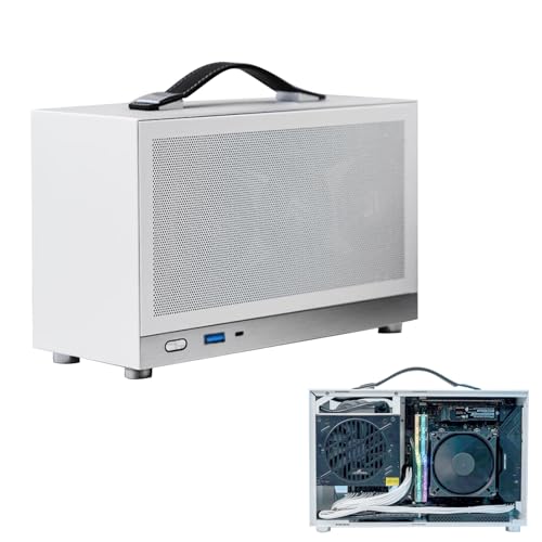 para Ordenador portátil – Marco ITX Ultra Compact, Torre de Escritorio Ligera | Elegante Mini Vivienda para Oficina en casa, Estudiantes, Jugadores, Profesionales, de refrigeración Tranquila,