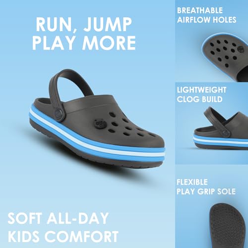 Image of NEOZ Casual Slingback Clogs for Kids with Soft Sole | Slip-On Breathable, Lightweight | Comfortable & Durable | Stylish Indoor & Outdoor Sandals Clogs for Kids