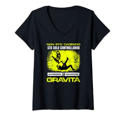 Womens MTB Mountain Bike Man Funny Gravity Bike Gift V-Neck T-Shirt