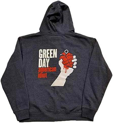【未使用】Green Dayパーカー XXL(2XL) Green Day Hoodie American Idiot Band Logo New Official Unisex Navy