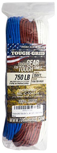 Image of TOUGH-GRID 750 Paracord, 100% Nylon, Made in USA, Type IV Mil-Spec Cord