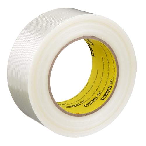 3M Scotch Filament Tape 897, Clear, 48 mm x 55 m, 5 mil (897 48X55)