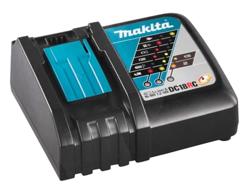 Makita DC18RC / DC18RA Schnellladegerät, für Li-Ion 7,2 V - 18 V Akkus, Schwarz
