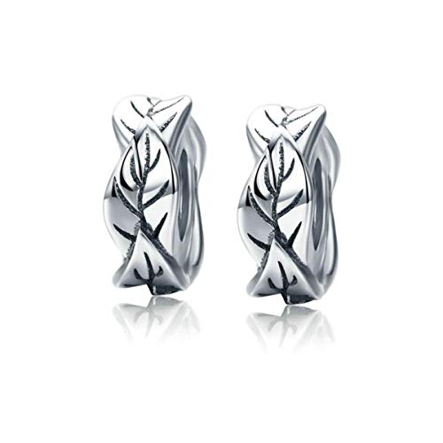 Abalorio de plata 925 con flores para pulseras stopper elegantes