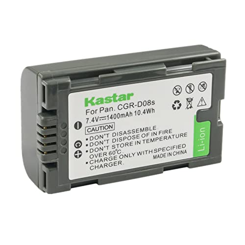 Kastar CGR-D08 Battery Replacement for Panasonic Cameras