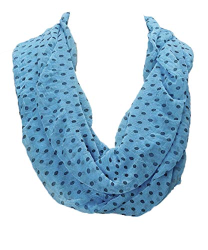 Women Super Lightweight Soft Lace Polka Dot Infinity Scarf