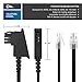 CSL - Internet Kabel Routerkabel - TAE-F Stecker auf RJ45 Stecker - 3m - Internetkabel – Router an die Telefondose – Kompatibel mit DSL VDSL Fritzbox Internet Router an Telefondose TAE - schwarz