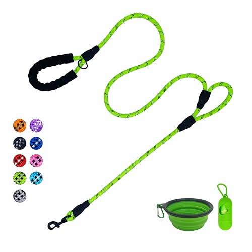 VOZRELS Dog Leash Heavy Duty 6ft, Double Handle Dog Leash with Padded Handle for Traffic Control...