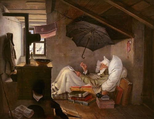 Moderne Art Murale Impression le pauvre poète Carl Spitzweg Tableaux Graffiti Art Mural