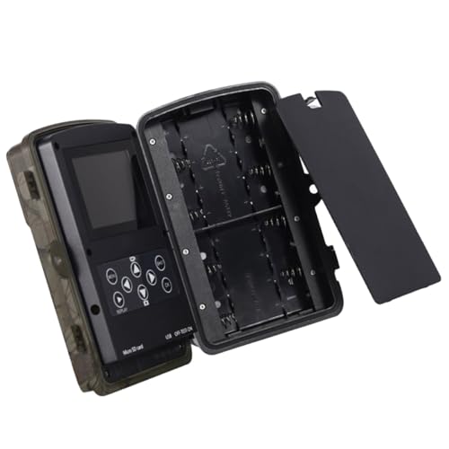 DECHOUS Cámara de Caza 1080P 42 Leds IR y Carcasa Camuflaje Ip65 Resistente al Agua para Vigilancia de Vida Silvestre y Seguridad Exterior sin Batería