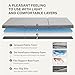 MLILY Tri-Fold Memory Foam Mattress, 4 inch Single Folding Mattress with Collapsible and Washable Cover, Travel and Guest Mat, 75