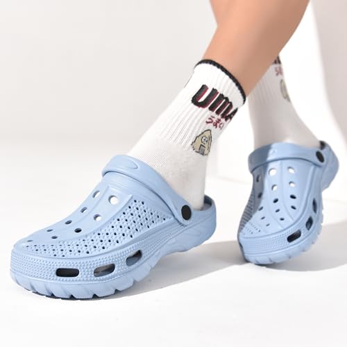 Image of ChayChax Men's and Women's Arch Support Clogs Garden Shoes Slip-on Outdoor Beach Water Sandals with Removable Cushion Footbed