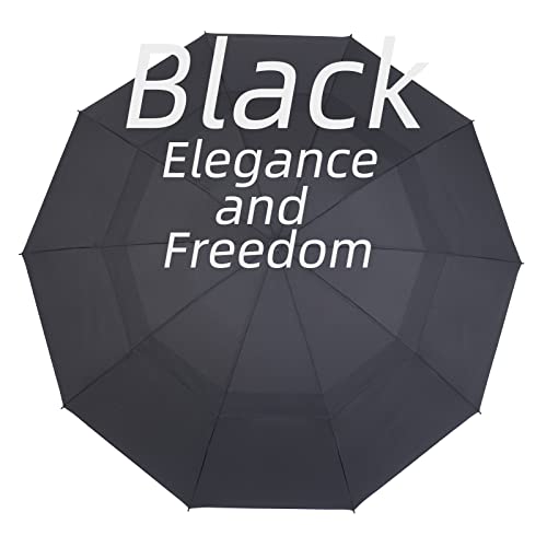 Lflfwy Large Size Reverse Umbrella - Windproof Vented Travel Umbrella Automatic Open And Close, Folding Double Canopy Umbrella With Leather Bag, Best Gift For Men And Women #TOP1