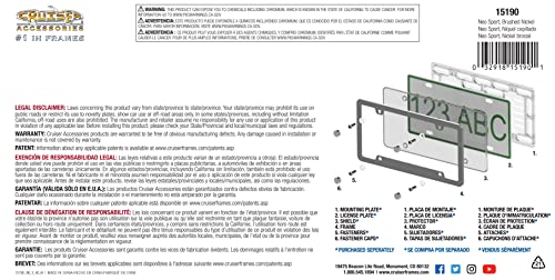 Cruiser Accessories 15190 Neo Sport License Plate Frame, Brushed Nickel #TOP2