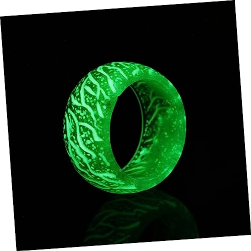 ifundom 3 Pecas Anel Luminoso Anel De Festa Brilho No Anel Escuro Anel De Resina Selvagem