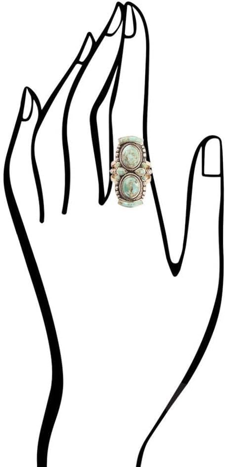 Double Up Turquoise Shield Ring