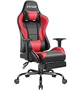Homall Gaming Stuhl Ergonomischer Gamer Stuhl mit Fußstütze 150 kg Belastbarkeit Racing Stuhl PU-...