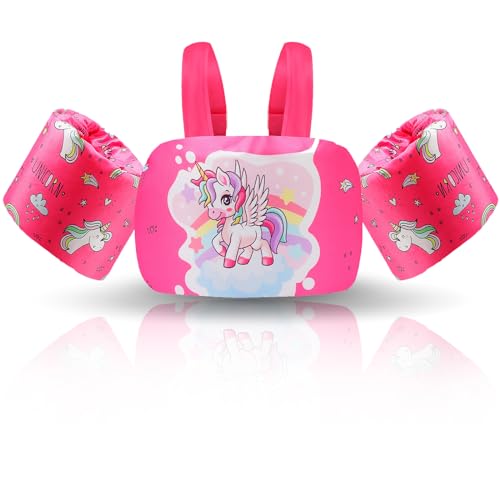 Toddler Swim Vest, Kids Floaties for 20-30-50-66 Pounds Boys & Girls, Pool Jumper Floats with Water Wings for 2-6Years Old Toddlers