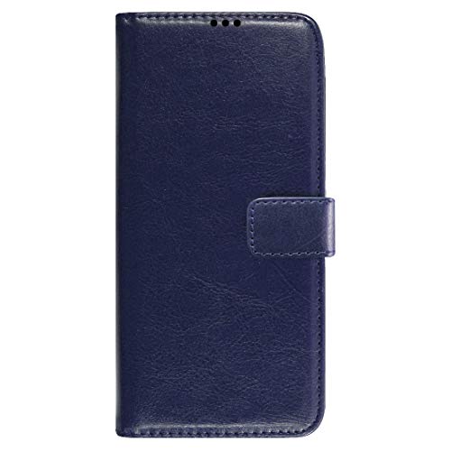 Image of Flip Cover Compatible with Samsung Galaxy M12 / F12 / A12 | Premium Leather Finish | Inbuilt Pockets & Stand | Flip Cover Back Case for Samsung Galaxy M12 / F12 / A12 (Blue)