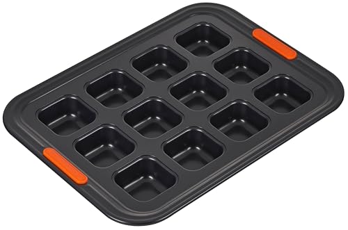 Le Creuset Backform für 12 Cups, antihaftbeschichtet, Karbonstahl, Schwarz, 46024000000100
