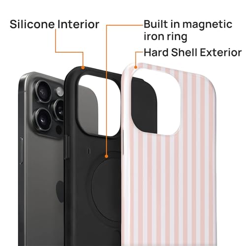 Coque iPhone 15 Pro Max MagSafe évite les rayures style rétro rose - 3