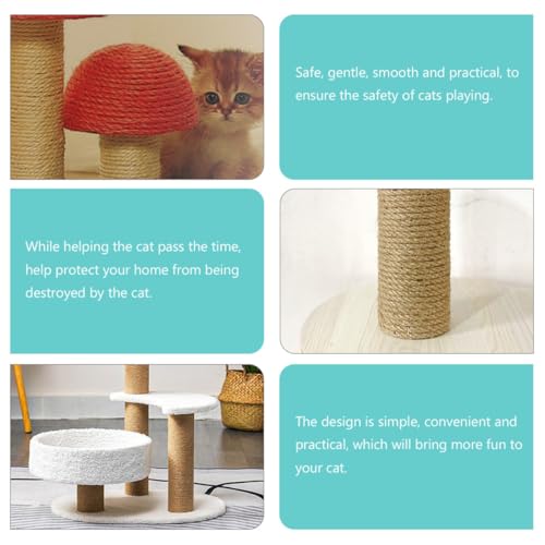 Repuesto poste rascador para gatos de madera 15.75x2.36x2.36 in miniatura 4