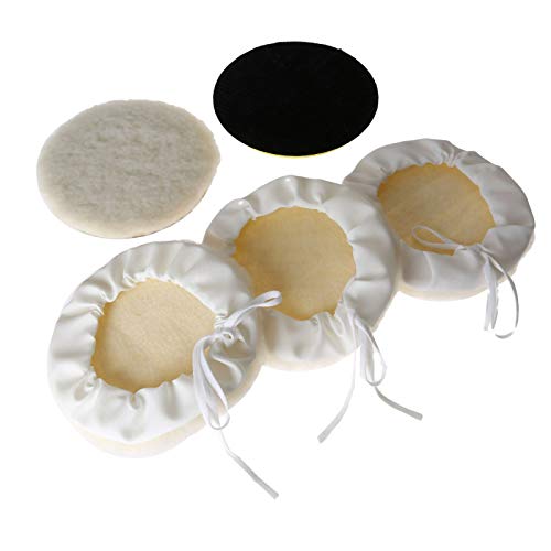 L-Yune-pulimento 5Pcs 7 Pulgadas 180mm Almohadillas de Pulido Corderos Lana Lavado de Autos Pulidora Tampones de Lana Capas de Pulido Disco de Pulido Almohadilla de Pulido Cover