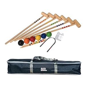 GICO Juego de Croquet Divertido Juego para el Aire Libre o el jardÃn para niños y Adultos, con componentes de Calidad Fabricados en Madera Maciza. 3226