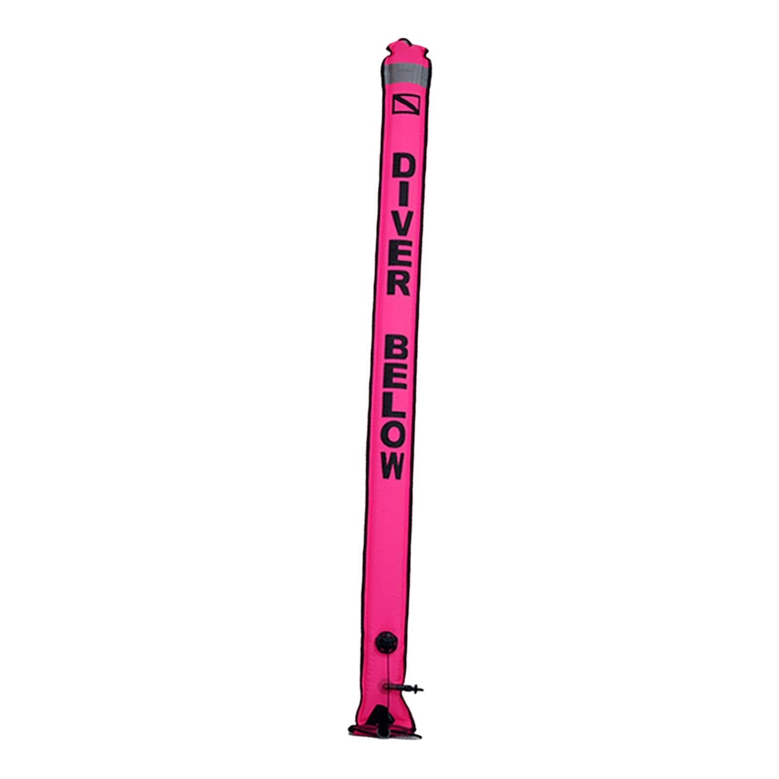 Bouée de Plongée Parachute de Signalisation Tube de Sécurité Marqueur Gonflable en Nylon avec Valve de Surpression Adaptée pour La Formation et L'Inst