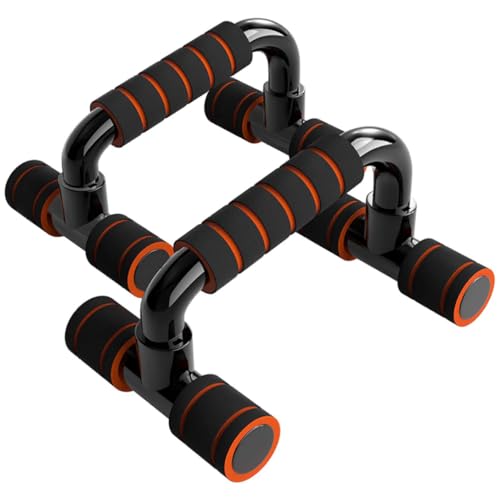 Xoeryoy Push Up Bars with Anti-Slip Foam Grip Handle Chest Press for Home Gym Fitness Exercise Strength Training Orange 1 Pair