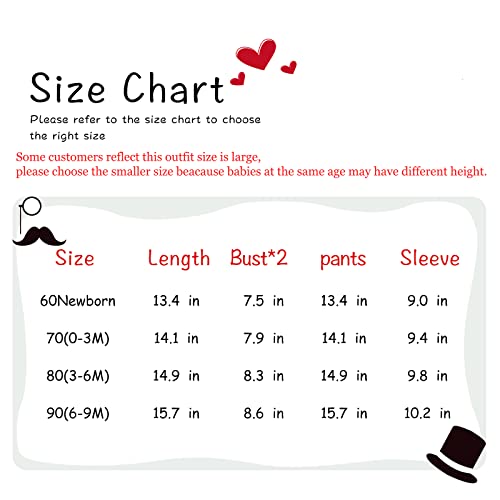 Newborn Baby Boy Clothes Gentleman Outfits Long Sleeve Romper Bowtie Tuxedo Suit (Gray, 0-3 Months) #TOP3