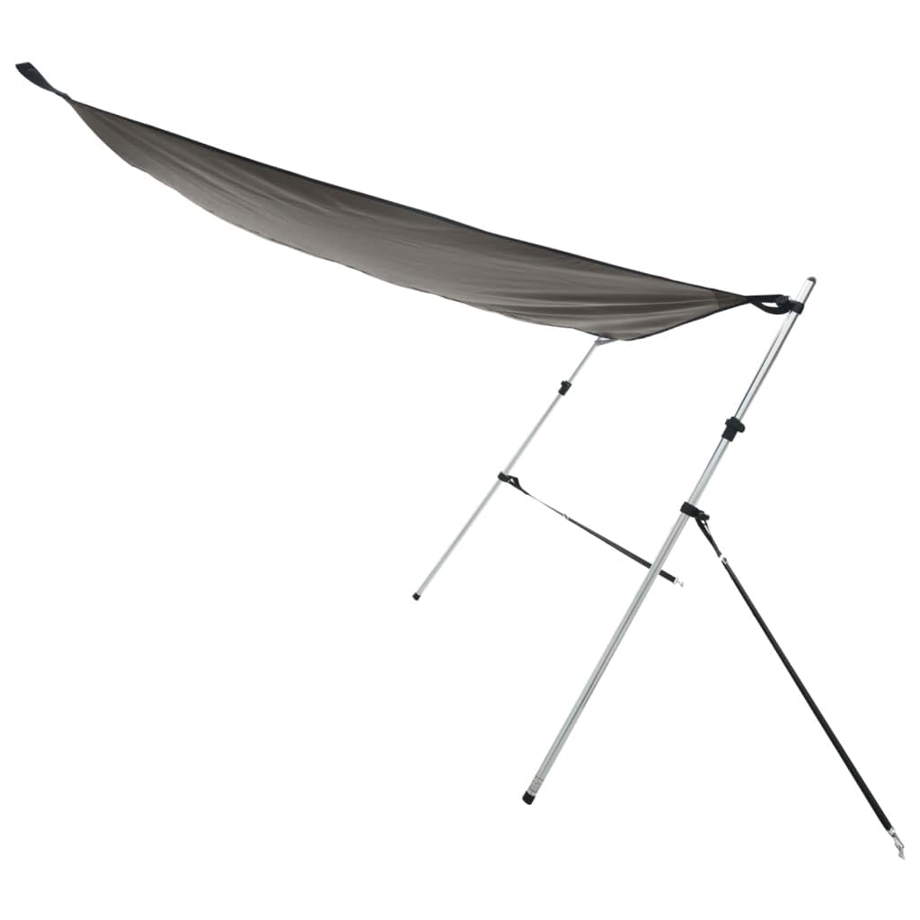 Prolunga per parasole T-Top, antracite, 174 x 205 x (115-194), 100% poliestere con rivestimento in PU, resistente ai raggi UV e impermeabile, telaio in alluminio, 2 aste di supporto con clip
