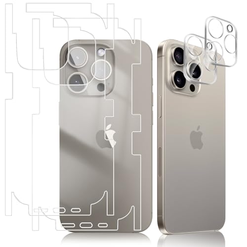 #VerdientProvisionen<br>Rückseite Schutzfolie für iPhone 15 Pro Max [2 2 Stück] TPU Hinten Schutzfolie Kameraschutz für Panzerglas Schützende Grenze Anti Kratzer Vollabdeckung Zurück Folie für iPhone 15 Pro Max