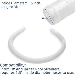 Dimakung 1.5" X 3ft Pool Skimmer Hose Replacement for Intex Above Ground Pool Skimmer Pump Transfer Hose Part # 10531 25016