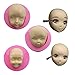 WonDerfulC - Moldes de silicona para cabeza humana para fondant, moldes de cabeza de muñeca, moldes para hacer tartas, arcilla, jabón, jabón, jabón, 3 unidades