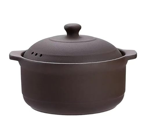 Bol à soupe, marmite à soupe en céramique, cocotte en terre cuite naturelle avec couvercles, marmites en argile for la cuisson, marmites à riz en terre cuite non émaillées(T11QT)