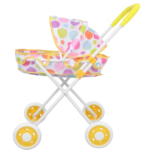 Generic Doll Stroller Toy Doll Pushchair for Girls Lightweight Portable Pram Soft Handle for Pretend Play for Use