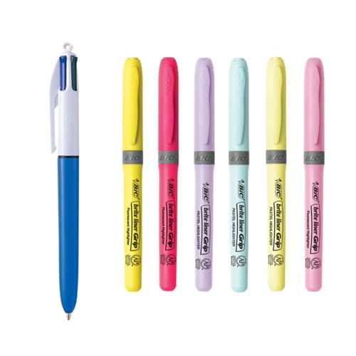 BIC�W���p�� ���F�{�[���y�����n�C���C�^�[ 1.0mm �{�[���y��1�{�{�n�C���C�^�[6�{ 4CP10MHL6UNIT